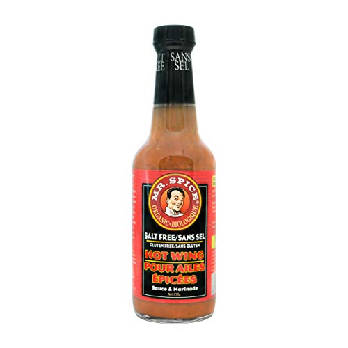 Mr. Spice Organic Hot Wing Sauce - Salt-Free Marinade - Fat-Free