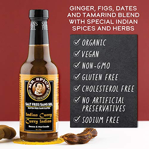 Mr. Spice Organic Salt Free Sauce - Ginger Stir Fry, Indian Curr