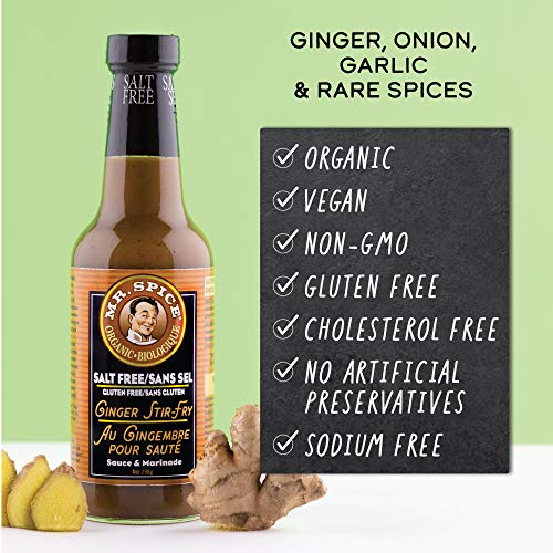 Mr. Spice Organic Salt Free Sauce - Ginger Stir Fry, Indian Curr