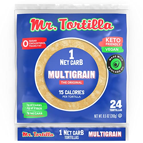 Mr. Tortilla 1 Net Carb Tortilla Wraps 24 Tortillas | Keto, Lo...