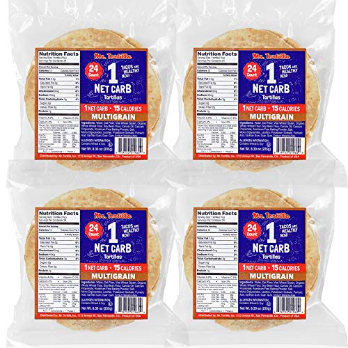 Mr. Tortilla 1 Net Carb Tortillas 96 Tortillas | Keto, Vegan,