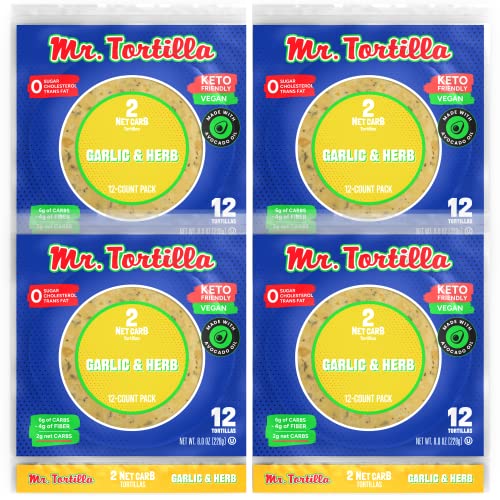 Mr. Tortilla - Low Carb Tortillas – 2 Net Carb Keto Soft Taco Sh...