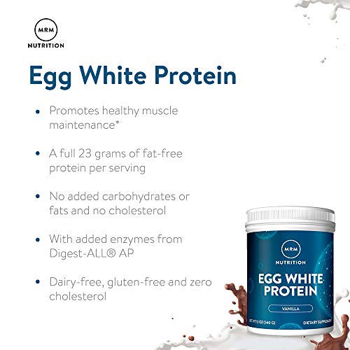 Mrm Natural Egg White Protein Powder - Rich Vanilla - 24Oz