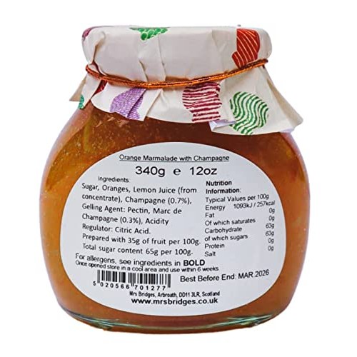 Mrs Bridges Celebration Marmalade With Champagne, 12 Ounce Pack