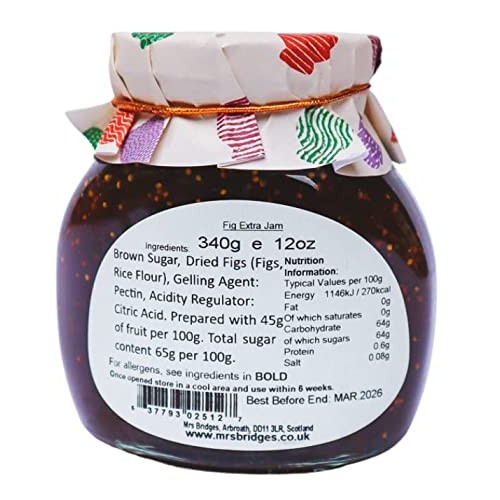 Mrs Bridges Fig Preserve, 12 Ounce Pack of 3
