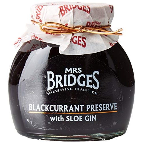 Mrs Bridges Preserve With Sloe Gin, Blackcurrant, 12 Ounce