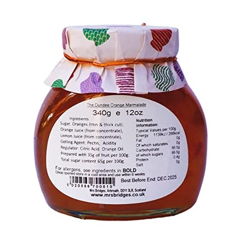Mrs Bridges The Dundee Orange Marmalade, 12 Ounce 1 Jar