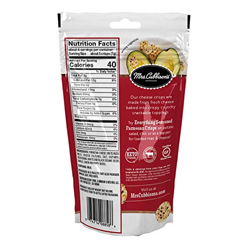 Mrs. Cubbisons Cheese Crisps - 100% Real Cheese, Keto Friendly,