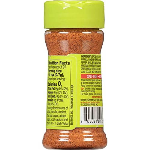 Dash Salt-Free Seasoning Blend, Fiesta Lime, 2.4 Ounce