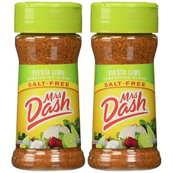 Mrs. Dash Fiesta Lime All Natural Seasoning Blend 2.4 Oz 2 Pack