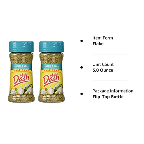Mrs. Dash Garlic & Herb All Natural Seasoning Blend 2.5 oz - Pac...