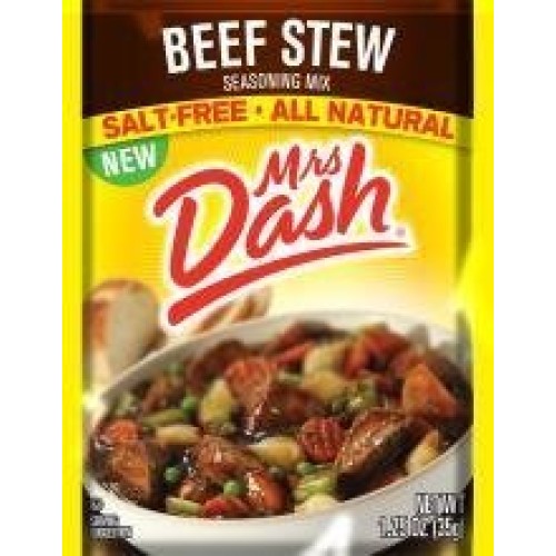 Mrs Dash Salt Free Beef Stew Seasoning Mix 1.25 Oz Packets 4 Pack