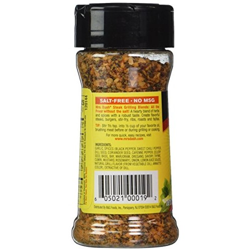 Mrs. Dash STEAK GRILLING BLEND Salt-Free Seasoning 2.5oz 2-pack Mrs. Dash STEAK GRILLING BLEND Salt-Free Seasoning 2.5oz 2-pack