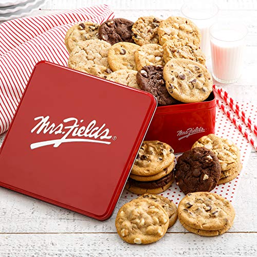 Mrs. Fields - 2 Full Dozen Signature Cookie Tin, Assorted with 2...