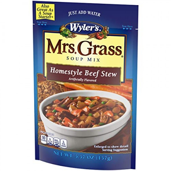 Mrs. Grass Homestyle Beef Stew Hearty Mix 5.57 oz Pouches, Pack...