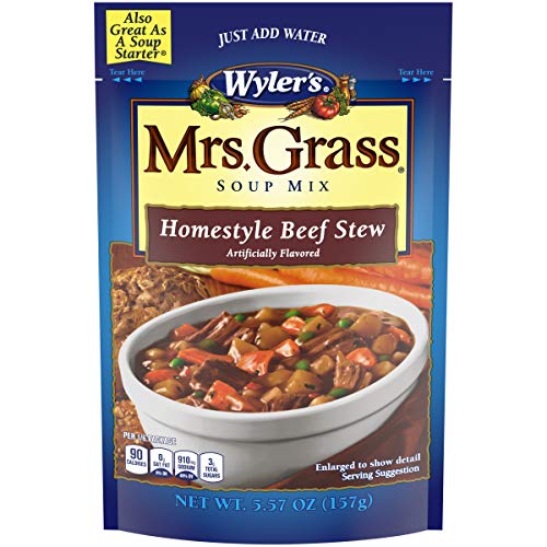 Mrs. Grass Homestyle Beef Stew Hearty Mix 5.57 Oz Pouches, Pack