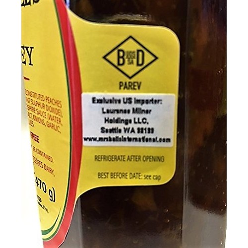 Mrs Balls Variety Sampler Selection of 4 flavors Original,Peach,...