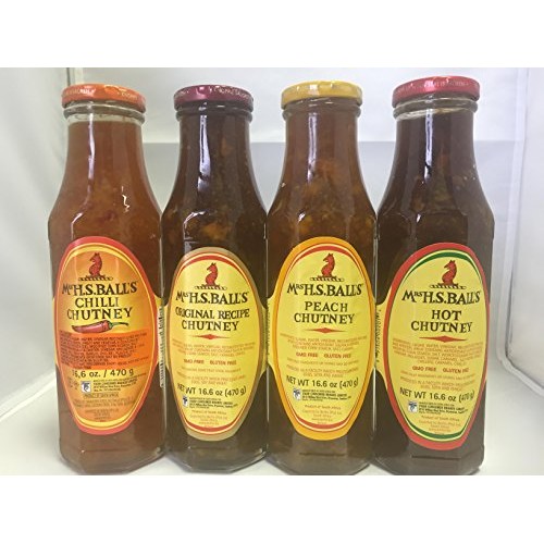 Mrs Balls Variety Sampler Selection of 4 flavors Original,Peach,...
