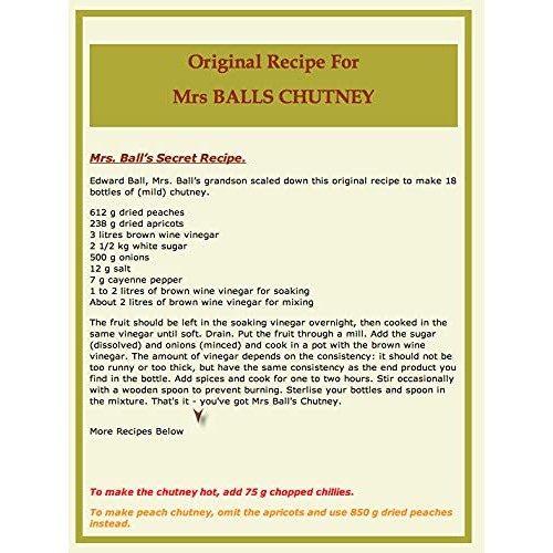 Mrs H.S.Balls Original Chutney 1.1Kg Pack of 3