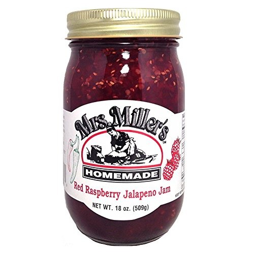 Huge 18 Oz. Mrs. Millers Amish Made Red Raspberry Jalapeño Jam