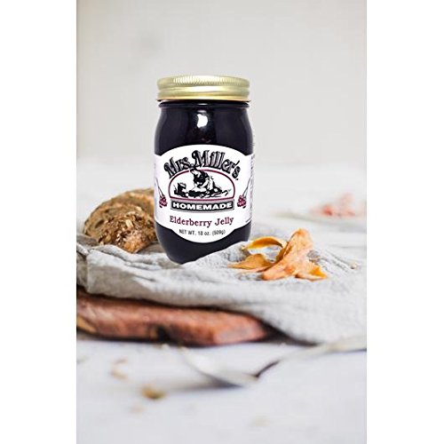 Huge 18 Oz Mrs. Millers Elderberry Jelly, Amish And Homemade!