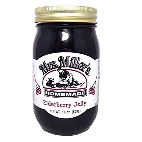 Huge 18 Oz Mrs. Millers Elderberry Jelly, Amish And Homemade!