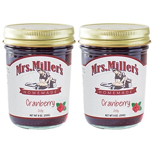 Mrs. Millers Homemade Cranberry Jelly 9 Ounces - Pack Of 2