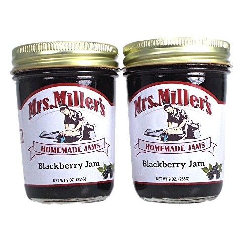Mrs Millers Blackberry Jam Amish Made ~ 2 / 9 Ounce Jars