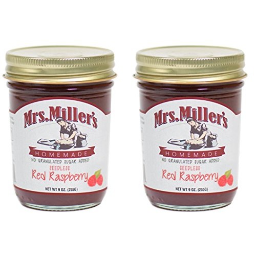 Mrs. Millers Amish Homemade Seedless Red Raspberry No Granulate