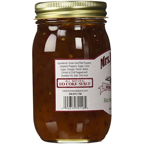 Mrs. Millers Amish Homemade Hot Pepper Jelly - 18 Oz 2 Jars-