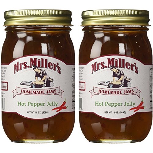 Mrs. Millers Amish Homemade Hot Pepper Jelly - 18 Oz 2 Jars-