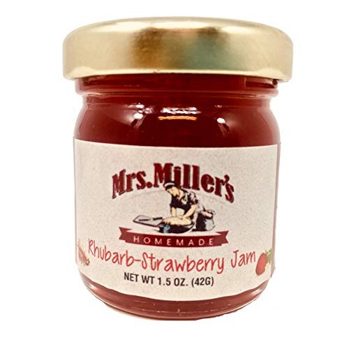 Mrs. Millers Amish Homemade Strawberry Rhubarb Jam Minis 1.5 Ou