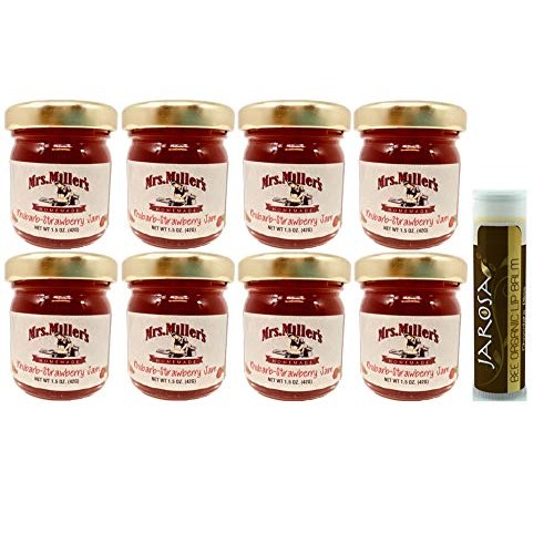 Mrs. Millers Amish Homemade Strawberry Rhubarb Jam Minis 1.5 Ou