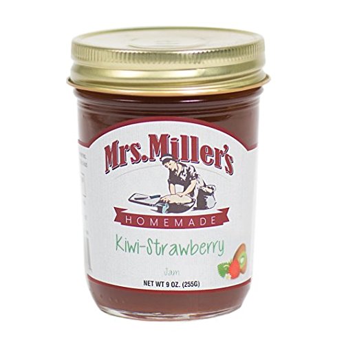 Mrs Millers Amish Made Kiwi Strawberry Jam 9 Ounces - 2 Pack