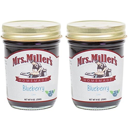Mrs Millers Blueberry Jam Amish Made 9 Ounces - 2 Pack