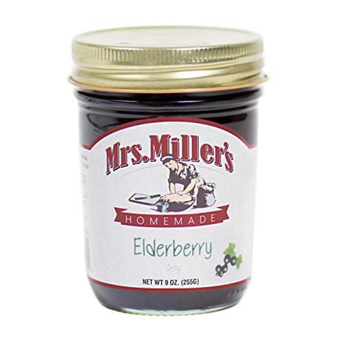 Mrs Millers Homemade Elderberry Jelly 9 Oz. 3 Jars