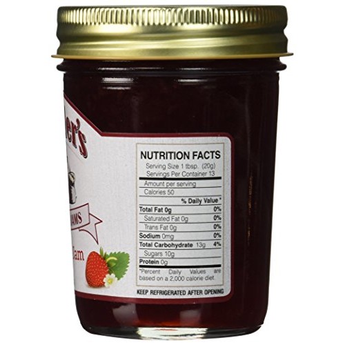 Mrs. Millers Homemade Jam, Strawberry, 8 Ounce