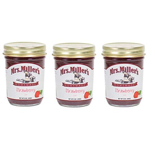 Mrs. Millers Homemade Jam, Strawberry, 9 Oz Pack - 3