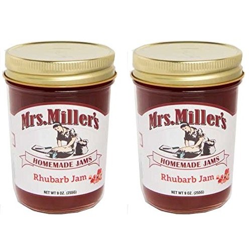 Mrs. Millers Homemade Jams Homemade Rhubarb Jam 9 Ounce - 2 Pack