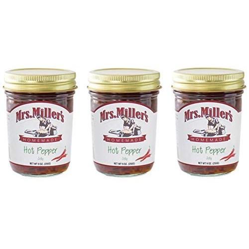 Mrs. Millers Homemade Jelly, Hot Pepper, 9 Oz Pack Of 3