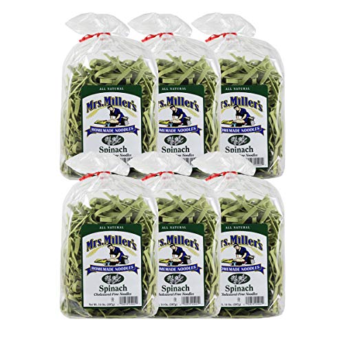 Mrs. Millers Homemade Noodles, Spinach, 14 Oz Pack Of 6