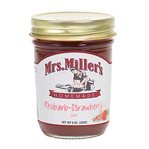 Mrs. Millers Homemade Rhubarb-Strawberry Jam 9 Oz. 3 Jars