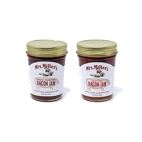 Mrs. Millers Homemade Smokey Bbq Bacon Jam &Amp; Spicy Chili Bacon