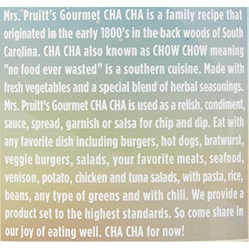 Mrs. Pruitts Gourmet Cha Cha Mild 16Oz
