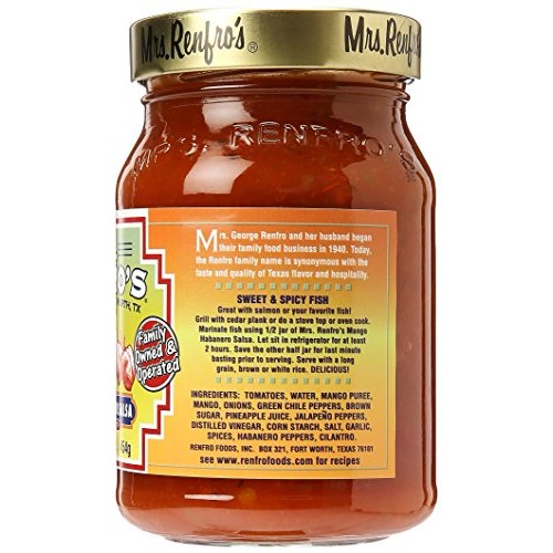 Mrs. Renfro Salsa, Mango Habanero, Medium Hot, 16 Oz