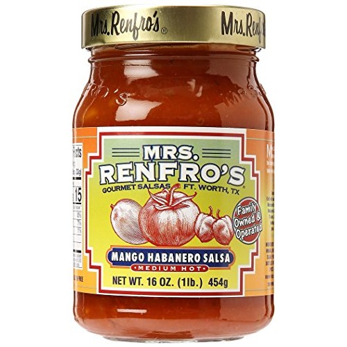 Mrs. Renfro Salsa, Mango Habanero, Medium Hot, 16 Oz