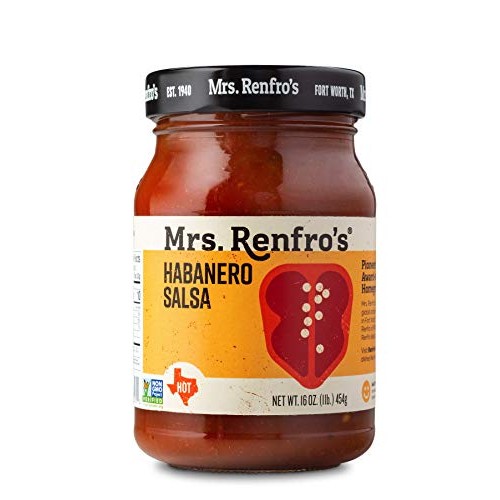 Mrs Renfros Ghost Pepper Salsa 16 Oz &Amp; Habanero Hot Salsa 16 Oz