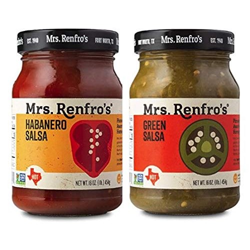 Mrs. Renfros Green Salsa 16 Oz &Amp; Habanero Hot Salsa 16 Oz Varie