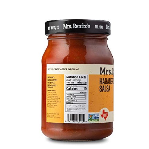 Mrs. Renfros Habanero Sauce, Hot, 16-Ounce Jars Pack Of 6
