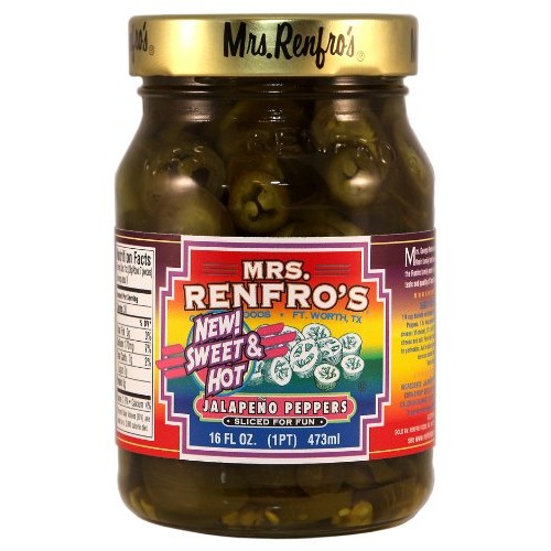 Mrs. Renfros Nacho Sliced Relish, Sweet And Hot Peppers, 16 Oz